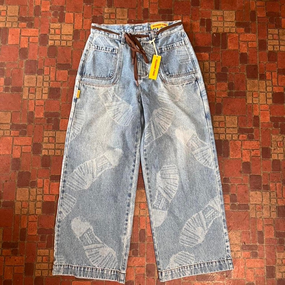 NWT Round Two men's xs women's small. wide leg skater jeans